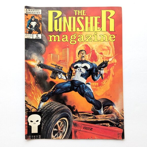 THE PUNISHER Magazine #6, Vol 1, Jan 1990, Marvel Comics Magazine - Picture 1 of 9